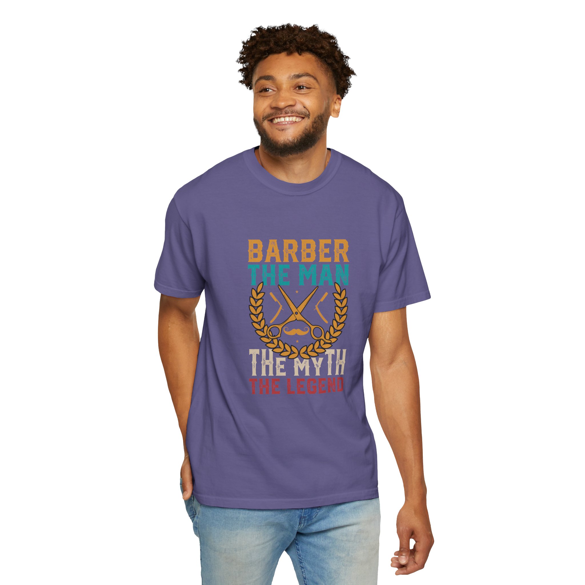 Barber Legend T-Shirt: Unisex Garment-Dyed Tee for Barbers, Father's Day Gift, Casual Wear, Barber Shop Apparel, Unique Gift Idea. - Image 54