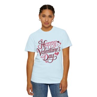 Happy Valentine’s Day Heart Script T-Shirt – Romantic Love Graphic Tee for Couples, Gift Giving & Festive Celebration. - Image 44