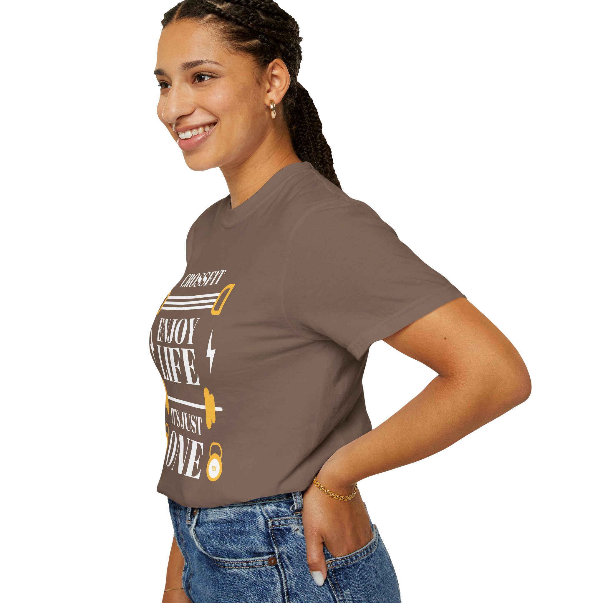 CrossFit Motivational T-Shirt, Unisex Workout Tee, Gym Apparel, Fitness Gift, Enjoy Life It's Just One. - Image 13