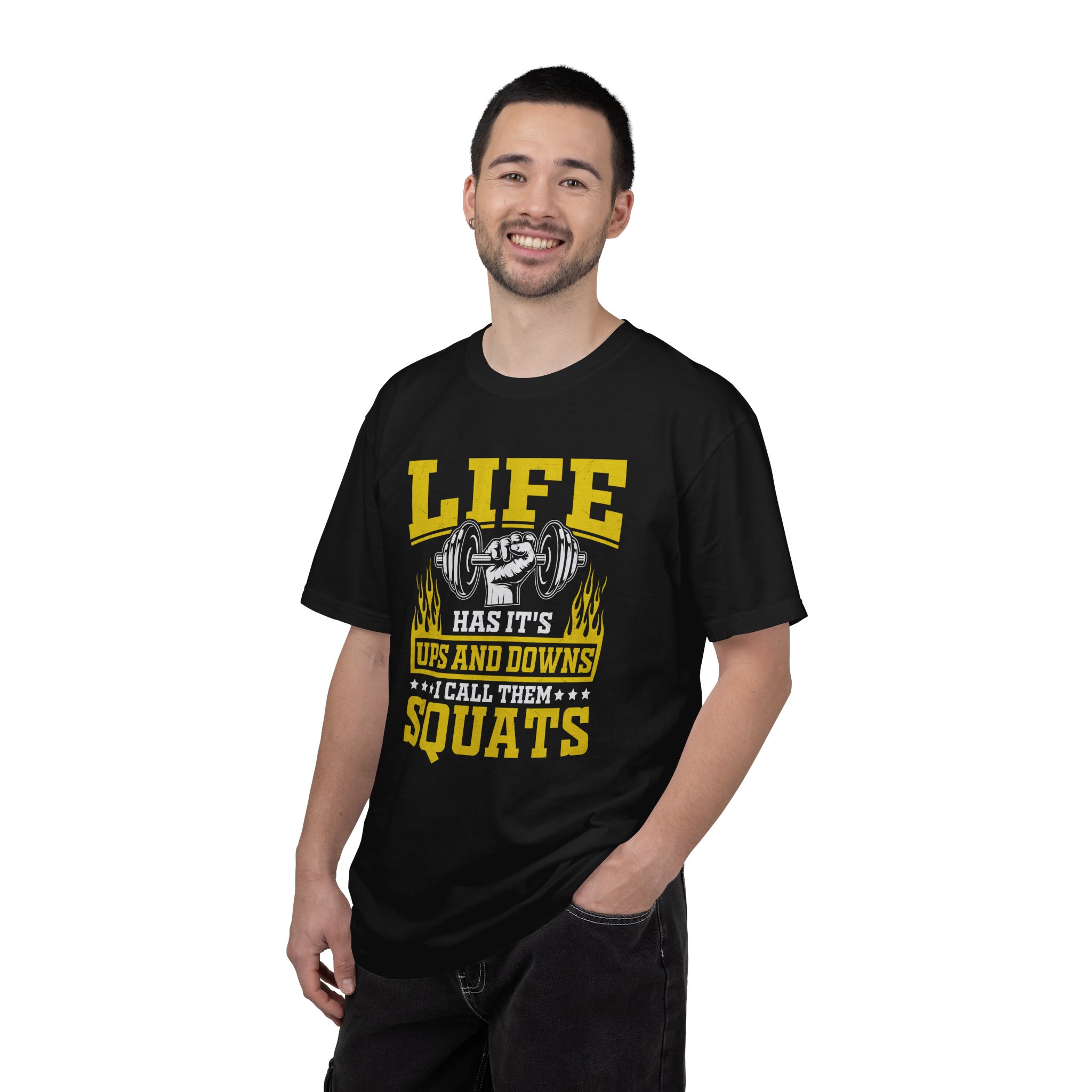 b2 - 6.10 - Life Has Its Ups and Downs I Call Them Squats T-Shirt – Funny Gym Graphic Tee for Fitness Humor & Leg Day Motivation. - Image 34