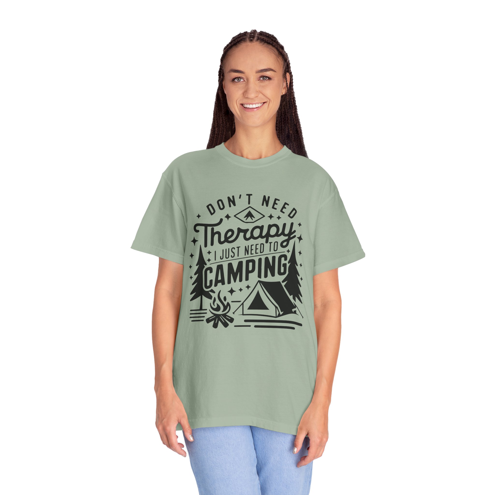 Camping Therapy T-Shirt | Unisex Garment-Dyed Tee for Outdoor Lovers, Perfect Gift for Campers, Nature Lovers, and Adventure Seekers. - Image 19