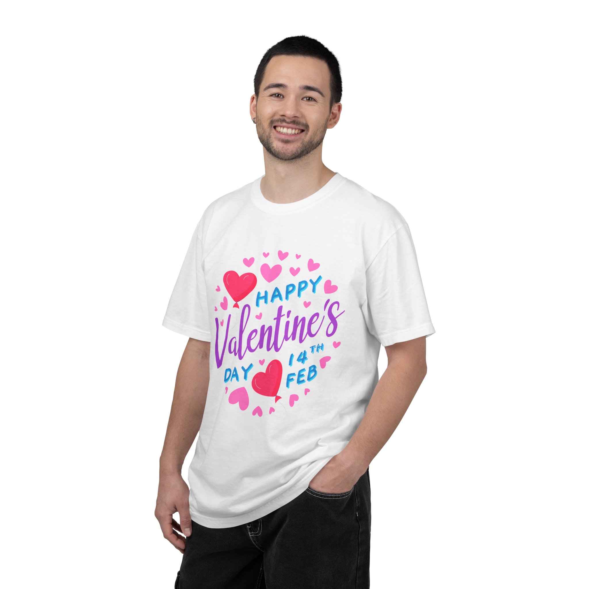 b2 - 8.1 - Happy Valentine’s Day 14th Feb T-Shirt – Cute Heart Graphic Tee for Love, Romance & Festive Celebration. - Image 2