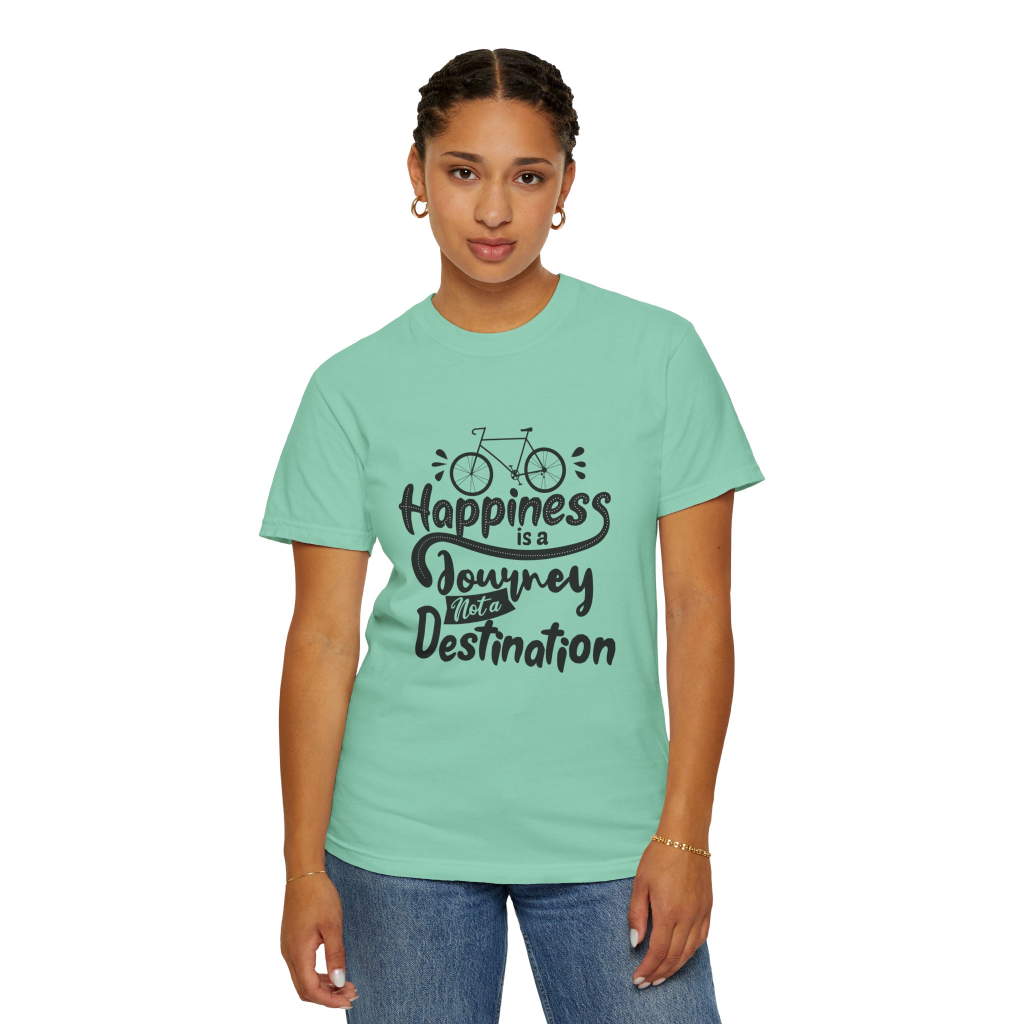 Inspirational T-Shirt, Happiness Journey Tee, Bike Lovers Gift, Casual Wear, Motivational Apparel, Adventure Clothing. - Image 36