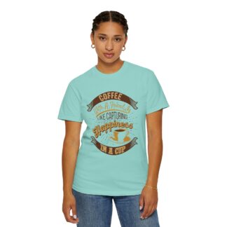 Vintage coffee lover tshirt for Coffee Moments - Capturing Happiness In a Cup Unisex Tee - Image 28