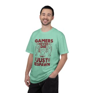 Retro Gaming Tshirt: Classic Arcade - Gamers Never Die They Just Respawn Unisex Tee - Image 34
