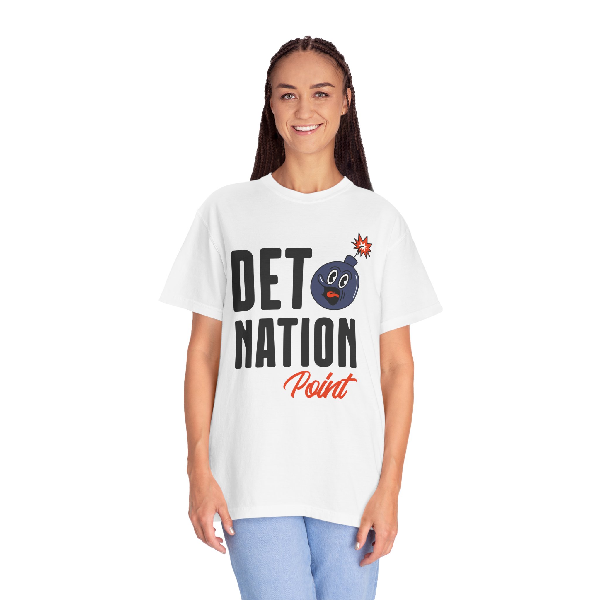 Detroit Nation Point T-Shirt – Bold Sports Fan Graphic Tee for Detroit Fans & Streetwear Style. - Image 3