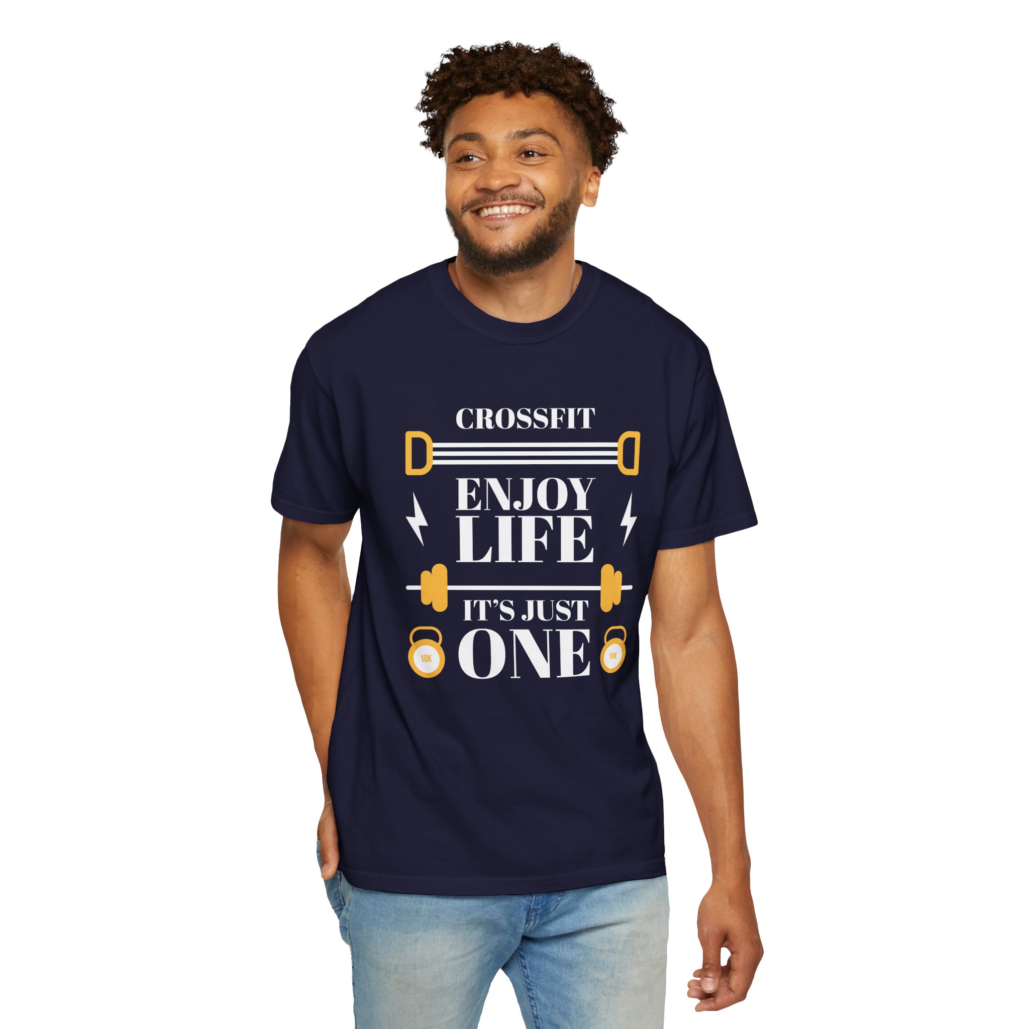 CrossFit Motivational T-Shirt, Unisex Workout Tee, Gym Apparel, Fitness Gift, Enjoy Life It's Just One. - Image 22