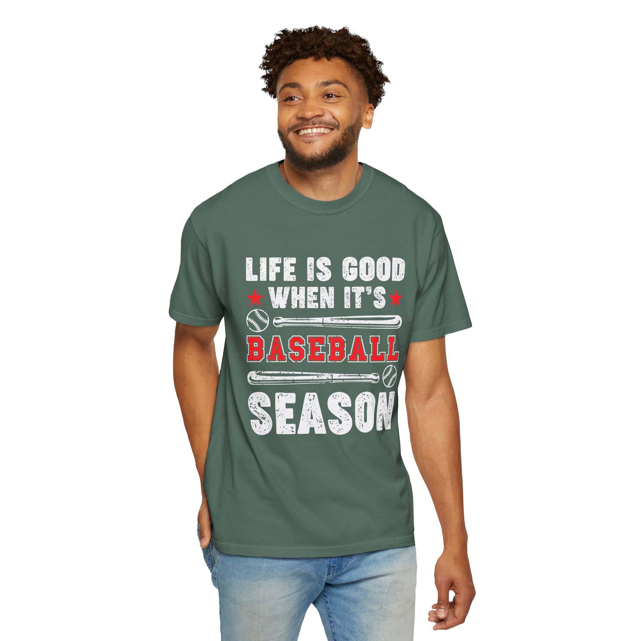 Life Is Good Baseball Season T-Shirt, Unisex Tee for Sports Lovers, Gift for Baseball Fans, Casual Wear, Summer Vibes, Game Day Apparel. - Image 14