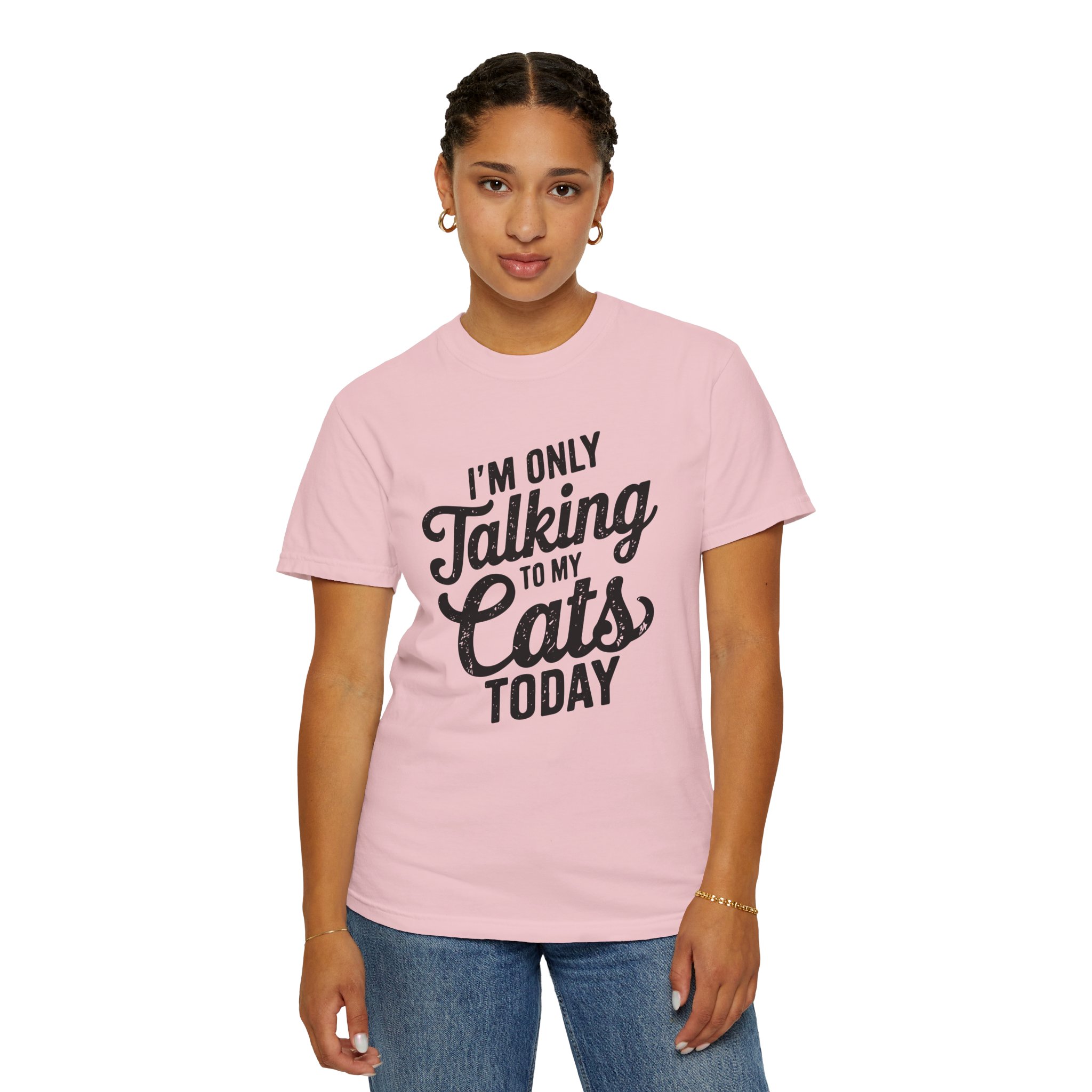 b2 - 5.9 - I’m Only Talking to My Cats Today T-Shirt – Funny Cat Lover Graphic Tee for Introvert Humor & Cozy Pet Lover Vibes. - Image 52