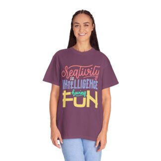 Bold Inspirational T-Shirt: Embrace Creativity - Creativity Is Intelligence Having Fun Unisex Tee - Image 43