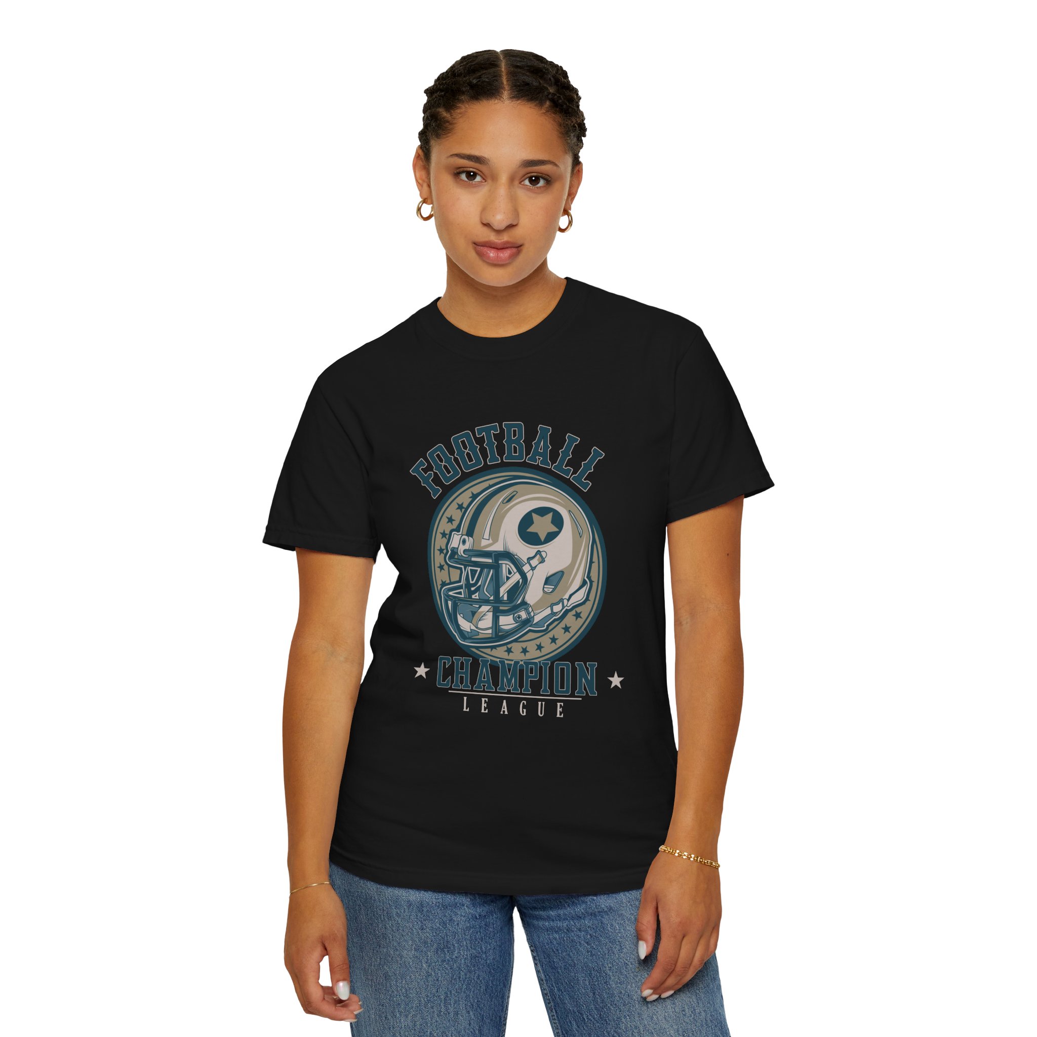 Football Champion T-Shirt, Unisex Garment-Dyed Tee for Sports Fans, Vintage Sports Apparel, Gift for Football Lovers, Casual Wear. - Image 36