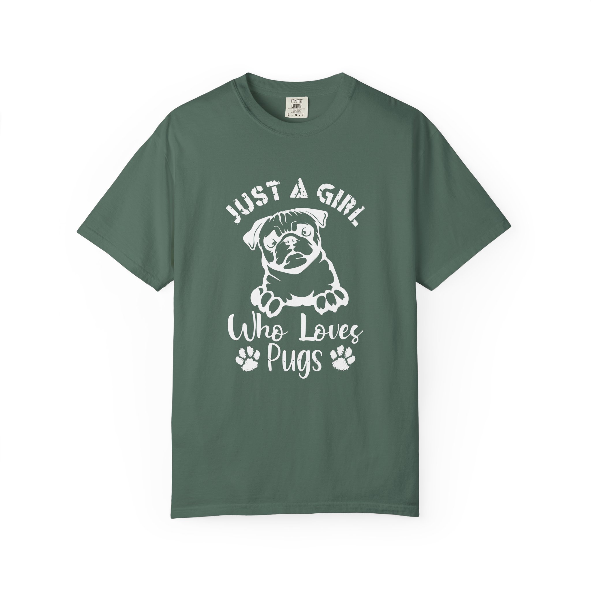 C - 4.13a - Just A Girl Who Loves Pugs T-Shirt for dog lovers. - Image 9