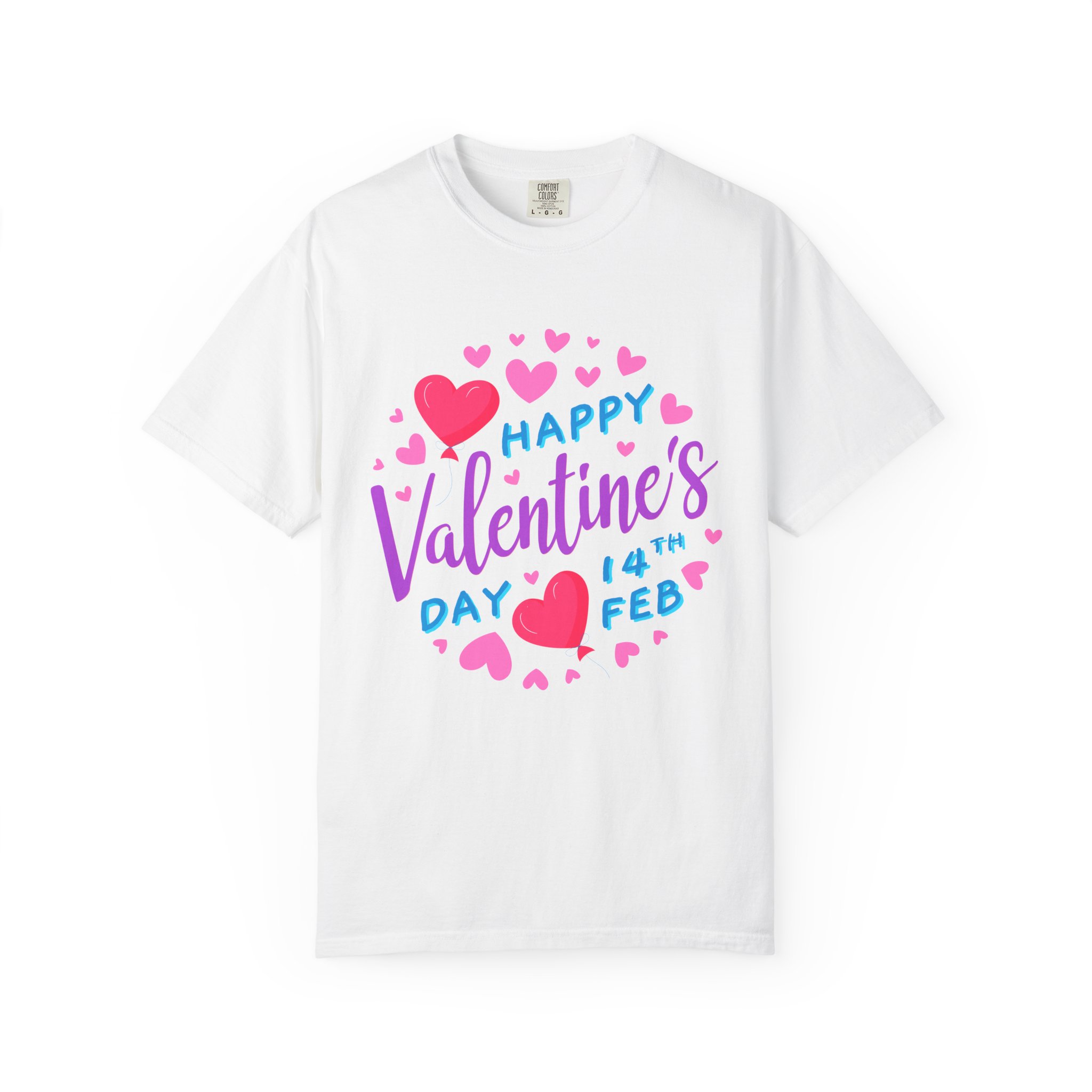 b2 - 8.1 - Happy Valentine’s Day 14th Feb T-Shirt – Cute Heart Graphic Tee for Love, Romance & Festive Celebration.