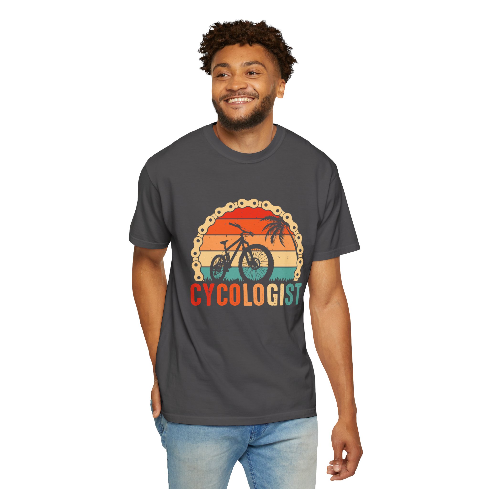 Cyclologist Garment-Dyed T-Shirt, Perfect Gift for Cyclists, Casual Wear, Outdoor Enthusiasts, Summer Apparel, Bike Lover Gift. - Image 30