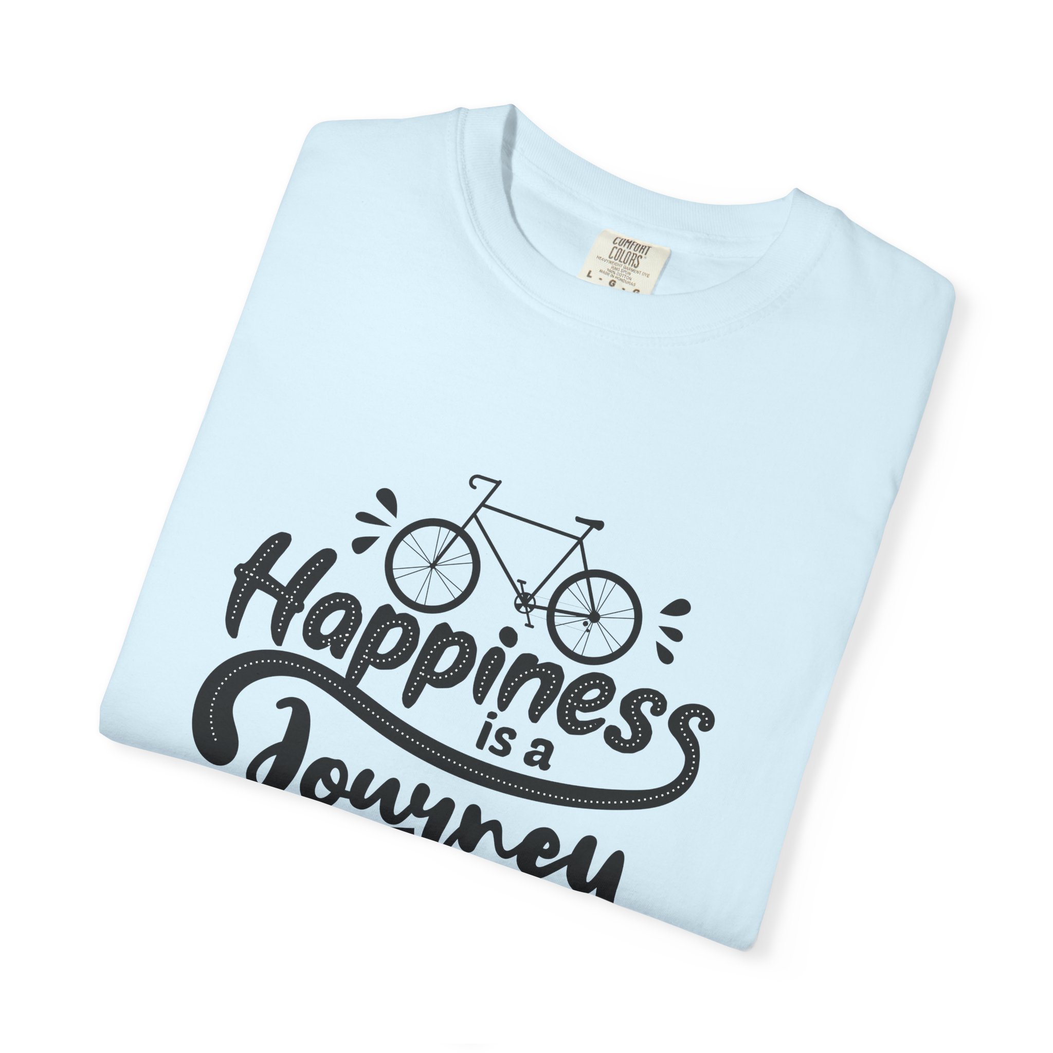 Inspirational T-Shirt, Happiness Journey Tee, Bike Lovers Gift, Casual Wear, Motivational Apparel, Adventure Clothing. - Image 7