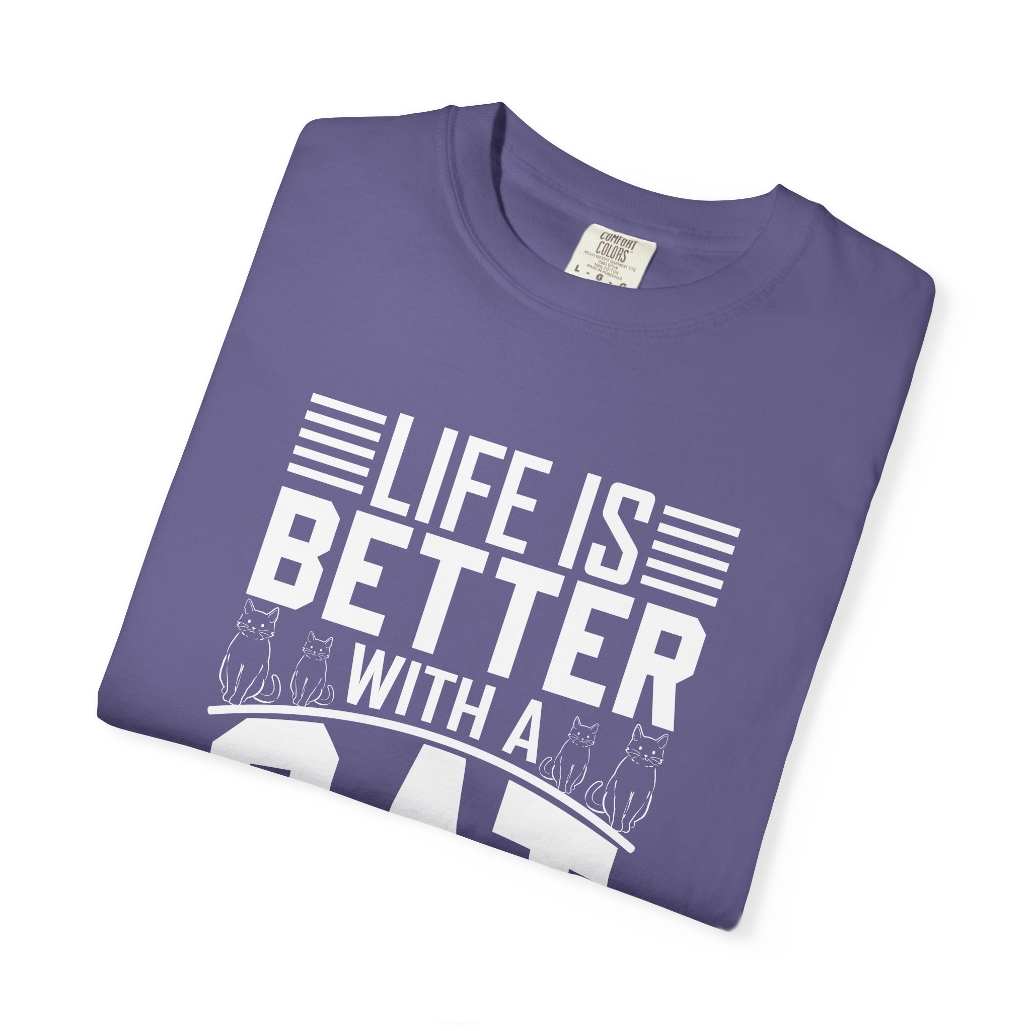 b2 - 5.19 - Life Is Better With a Cat T-Shirt – Cute Cat Lover Graphic Tee for Cozy Vibes & Everyday Happiness. - Image 47