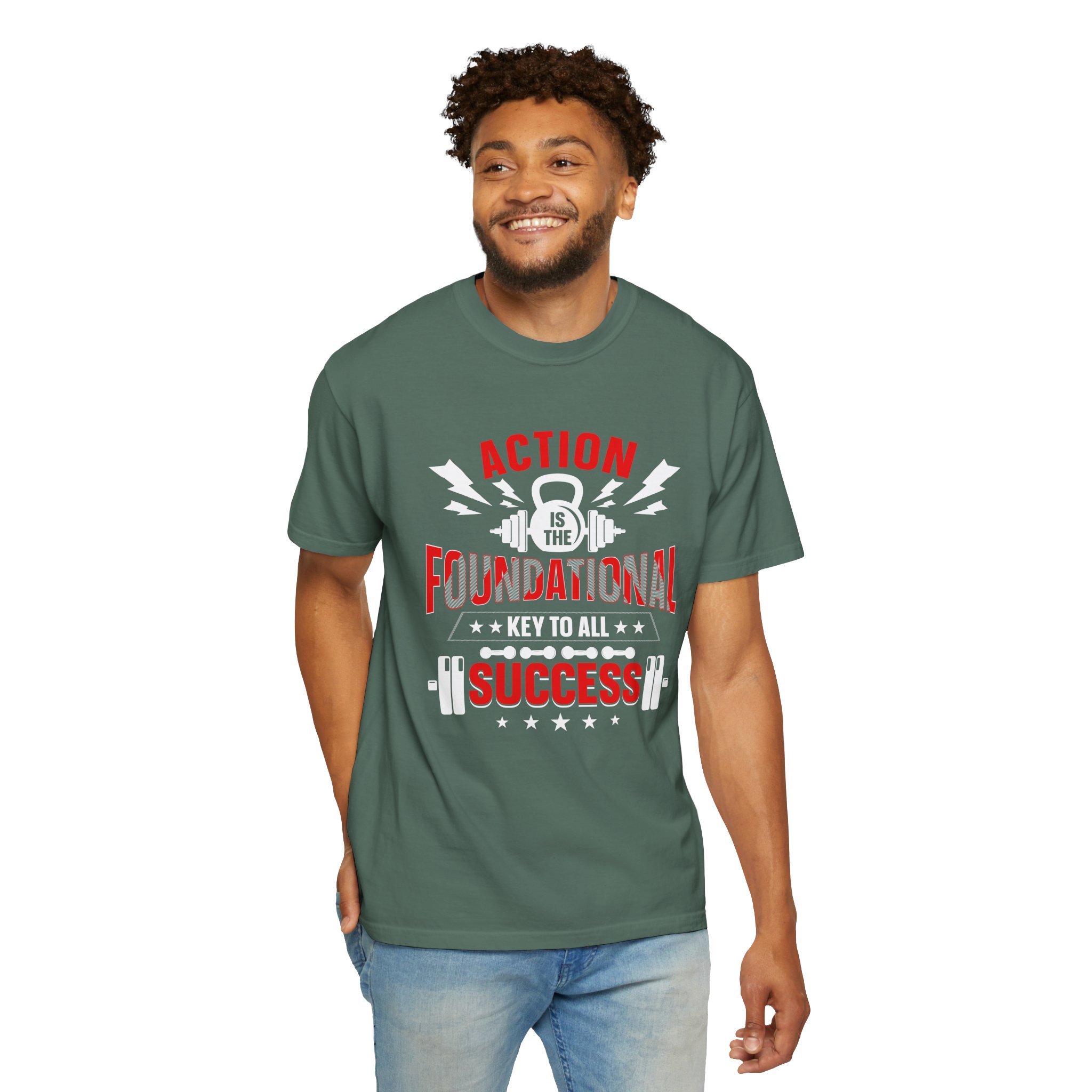 Action Is the Foundational Key to All Success T-Shirt – Motivational Fitness Graphic Tee for Discipline, Drive & Achievement. - Image 14