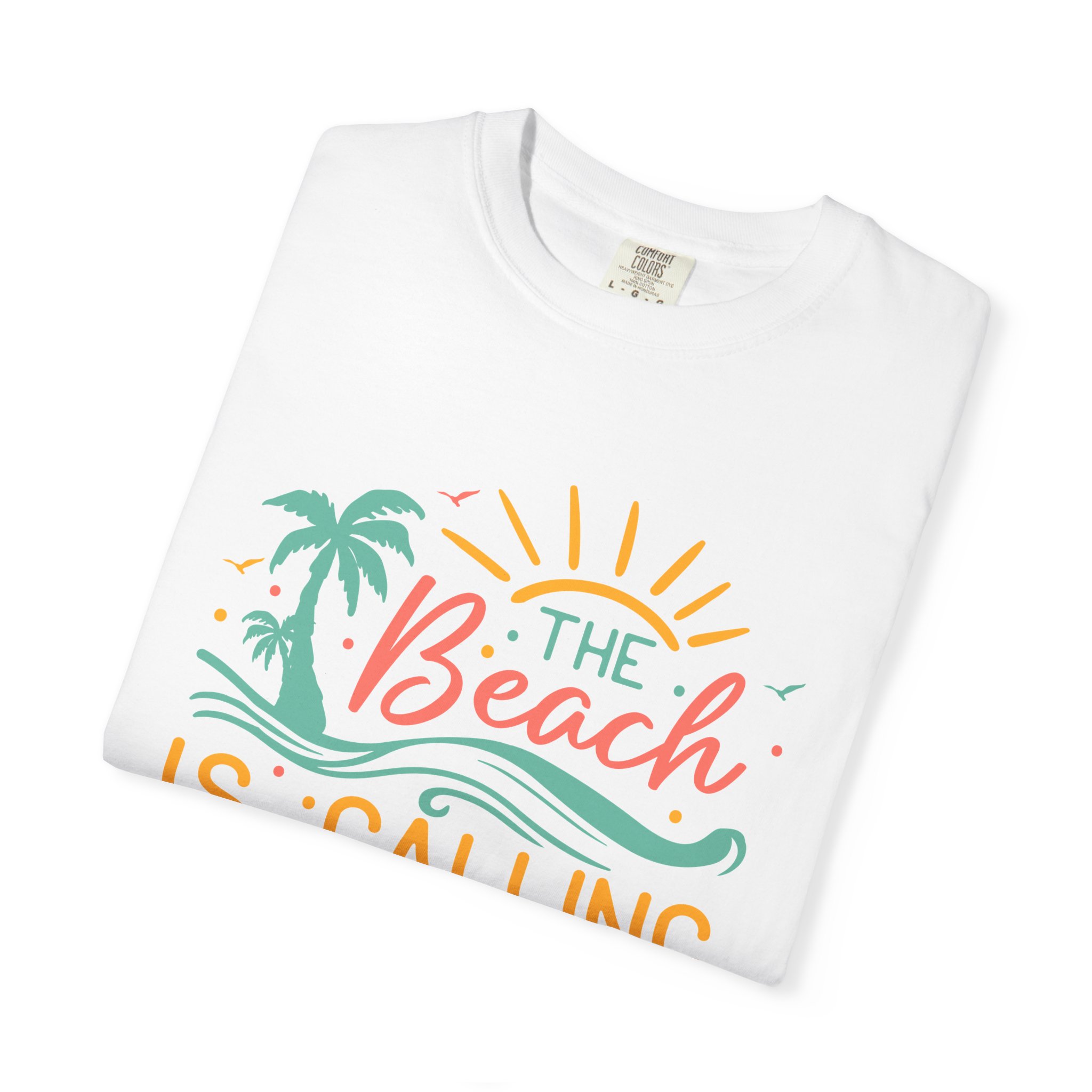 C - 13.4 - Beach-Themed Garment-Dyed T-Shirt, Summer Tee, Vacation Shirt, Gift for Beach Lovers, Casual Wear, Fun Summer Outfit. - Image 15