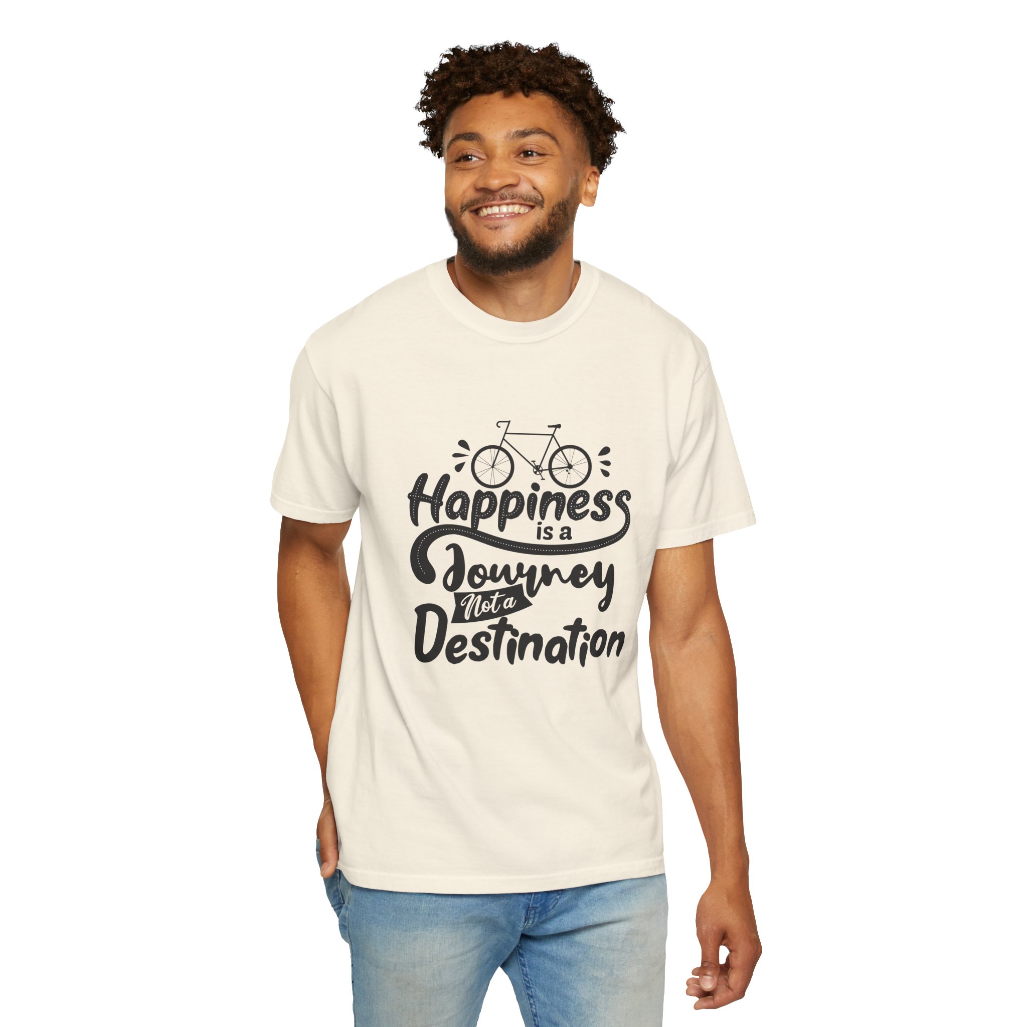 Inspirational T-Shirt, Happiness Journey Tee, Bike Lovers Gift, Casual Wear, Motivational Apparel, Adventure Clothing. - Image 22