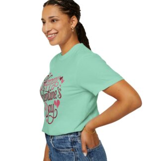 Happy Valentine’s Day Heart Script T-Shirt – Romantic Love Graphic Tee for Couples, Gift Giving & Festive Celebration. - Image 37