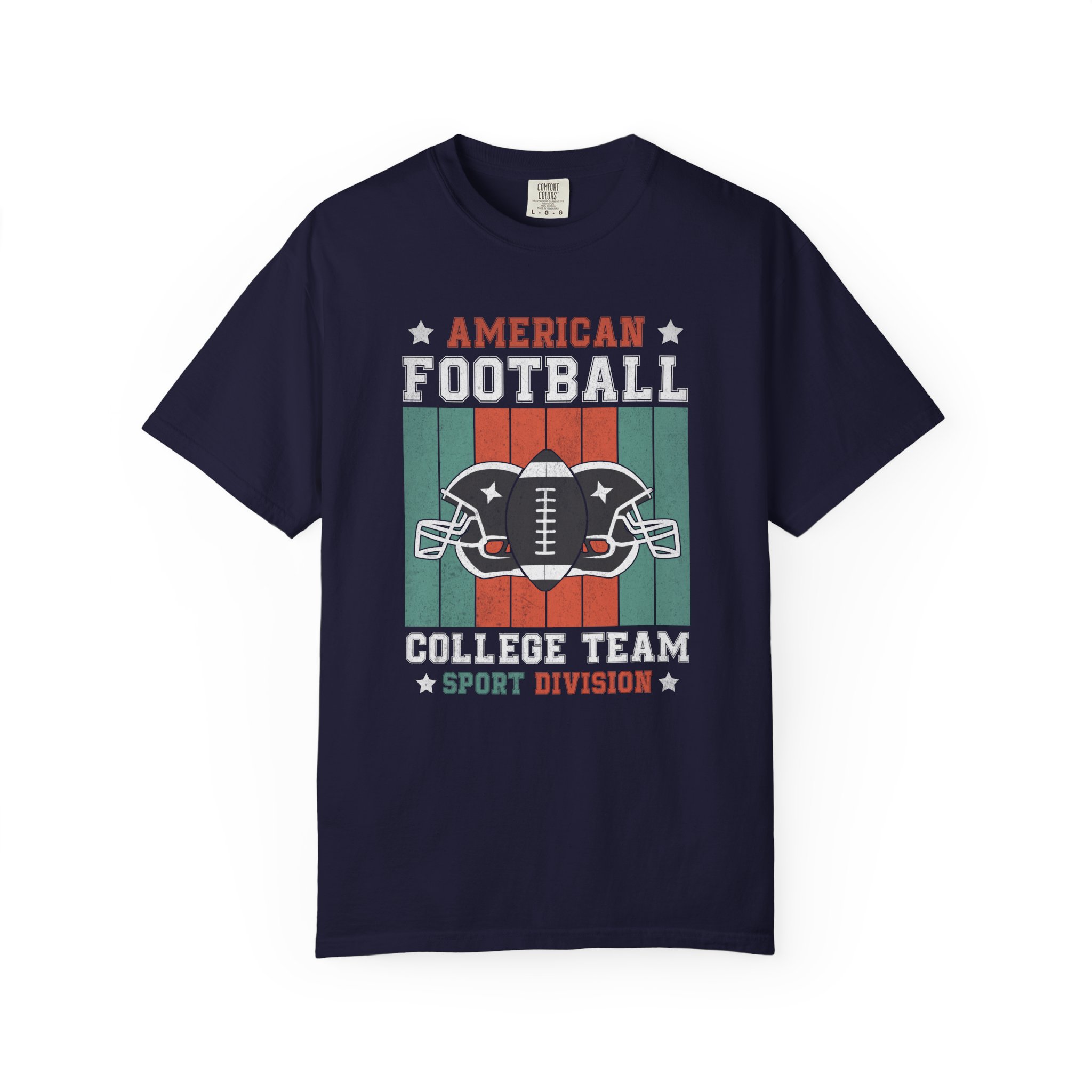 C - 16.16 - American Football College Team Unisex Garment-Dyed T-Shirt, Sports Fan Tee, Game Day Shirt, Gift for Football Lovers.