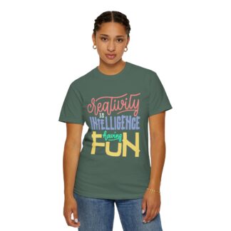 Bold Inspirational T-Shirt: Embrace Creativity - Creativity Is Intelligence Having Fun Unisex Tee - Image 20