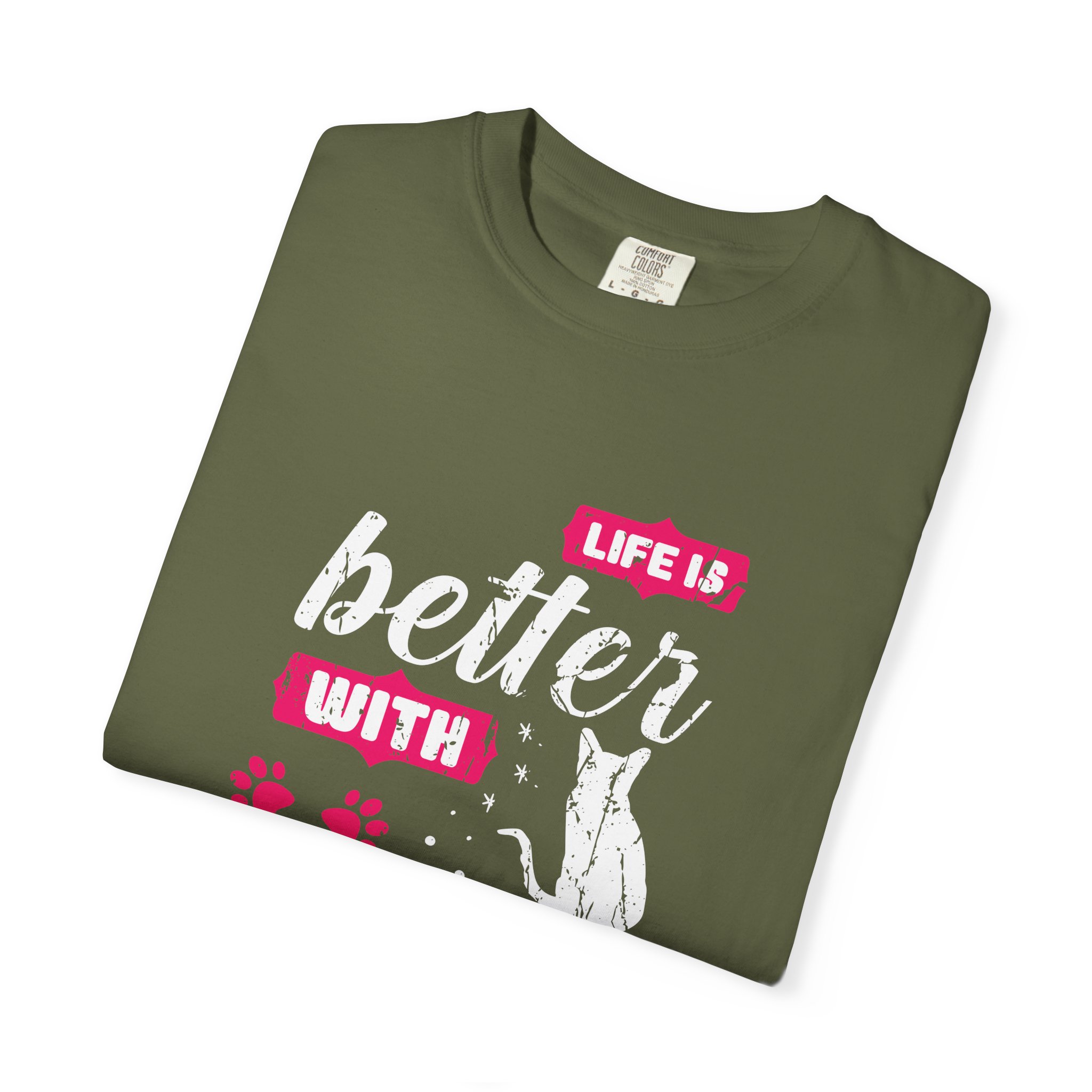 b2 - 5.17 - Life Is Better with Cat T-Shirt – Funny Cat Lover Graphic Tee for Cozy Vibes & Everyday Happiness. - Image 15