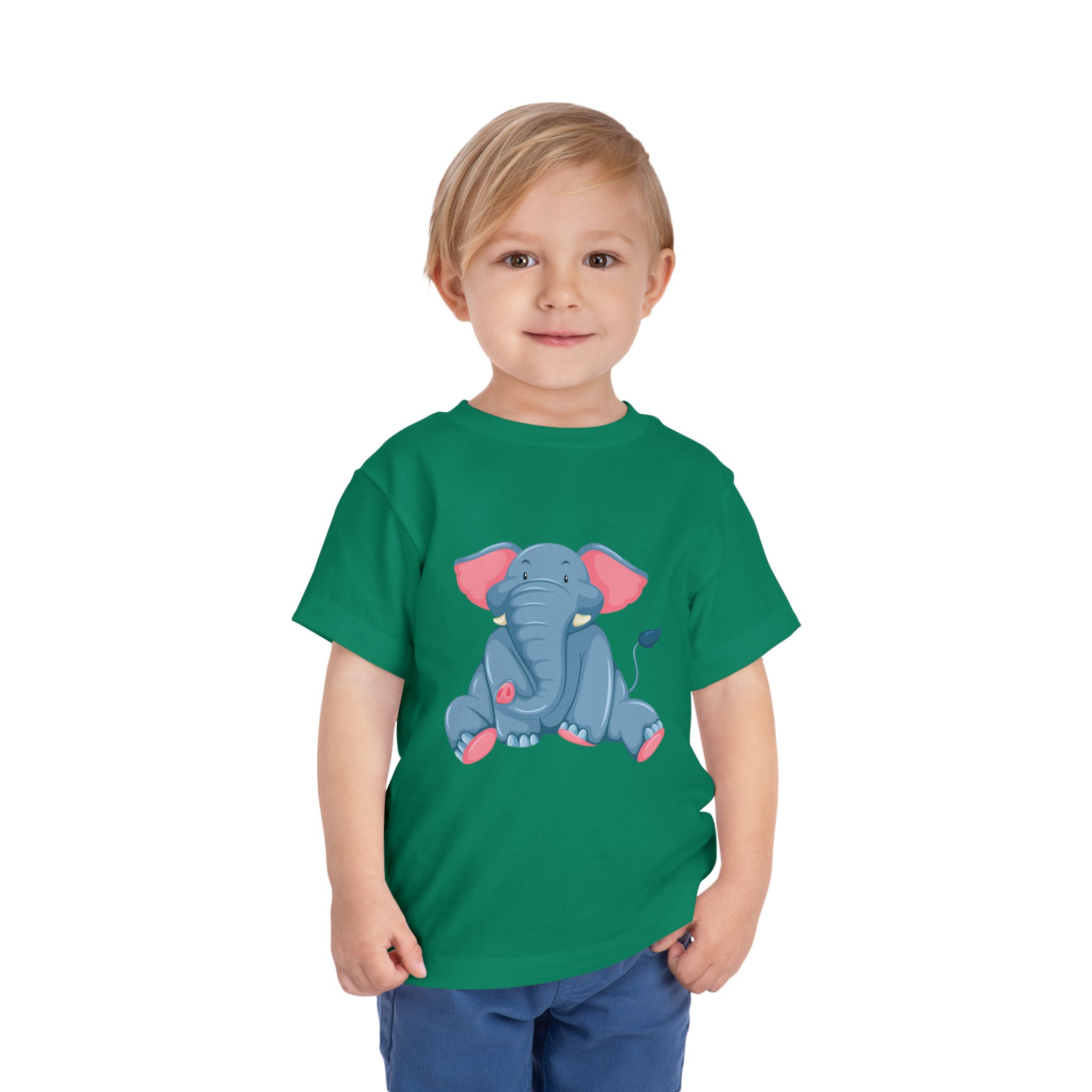 Cute Baby Elephant Toddler T-Shirt – Adorable Pink & Blue Elephant Graphic Tee for Kids, Boys & Girls. - Image 15