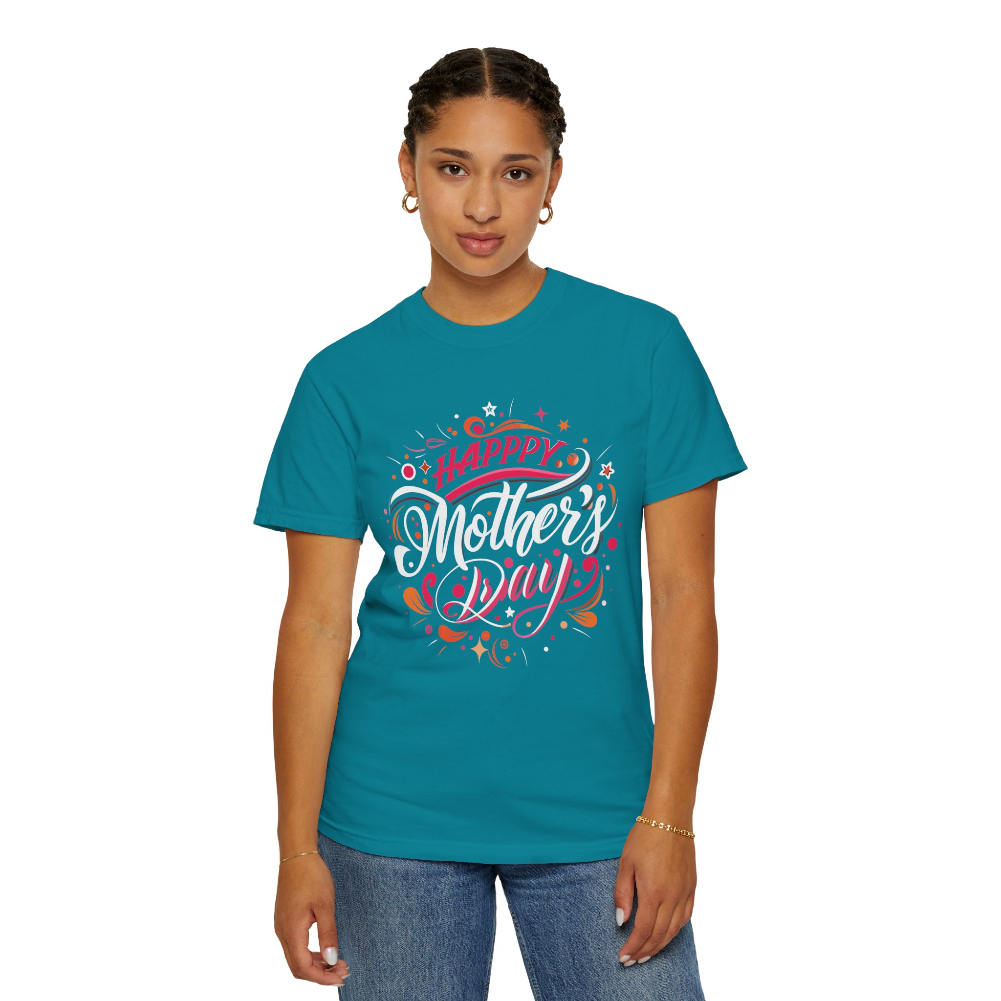 Happy Mother's Day Unisex Garment-Dyed T-Shirt, Gift for Mom, Cute Tee, Mother's Day Celebration wear. - Image 12
