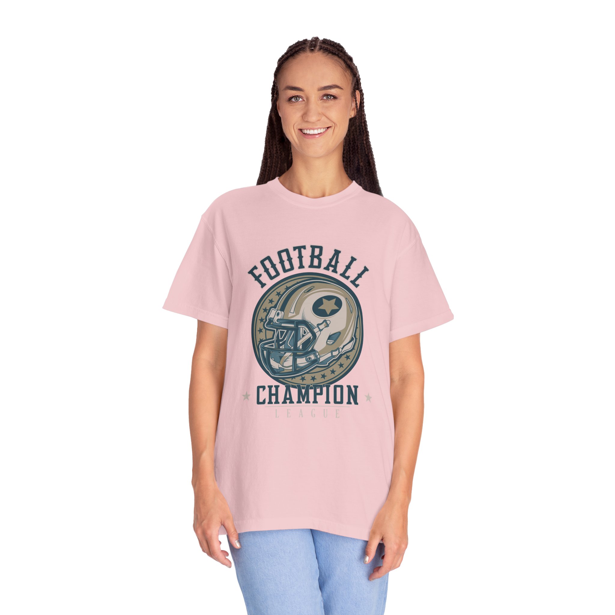 Football Champion T-Shirt, Unisex Garment-Dyed Tee for Sports Fans, Vintage Sports Apparel, Gift for Football Lovers, Casual Wear. - Image 43