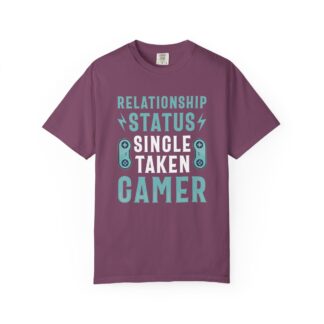 Gamer Graphic Tee for Gamers with Humor | EarnestlilyRelationship Status: Single Taken Gamer Unisex Tee - Image 49