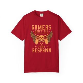 Classic retro game shirt - Gamers Don’t Die They Respawn Unisex Tee - Image 49