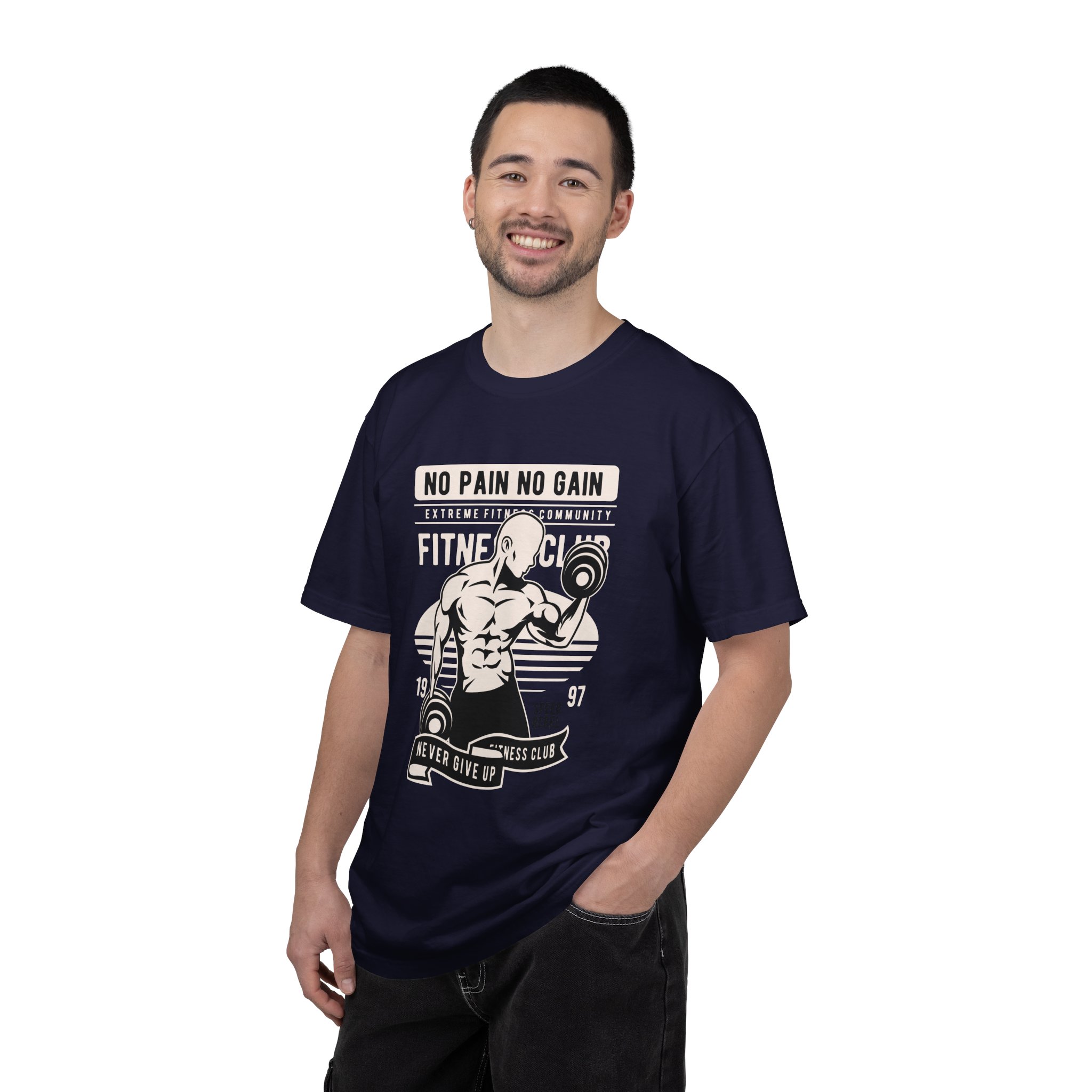 Fitness Motivation T-Shirt, Workout Tee, Gym Gear, Gift for Lifters, Unisex Casual Top, No Pain No Gain Design. - Image 2