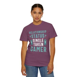 Gamer Graphic Tee for Gamers with Humor | EarnestlilyRelationship Status: Single Taken Gamer Unisex Tee - Image 52