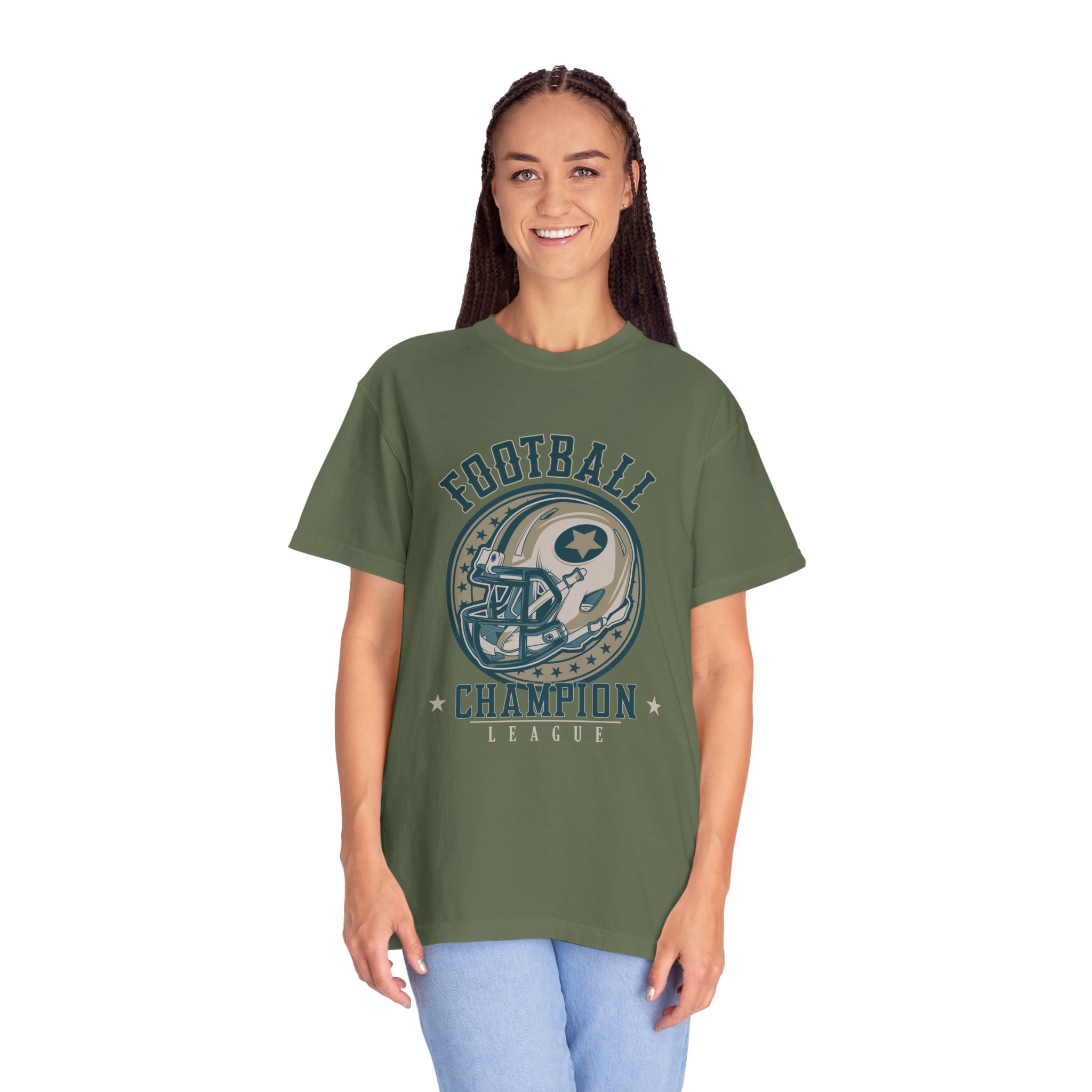 Football Champion T-Shirt, Unisex Garment-Dyed Tee for Sports Fans, Vintage Sports Apparel, Gift for Football Lovers, Casual Wear. - Image 19