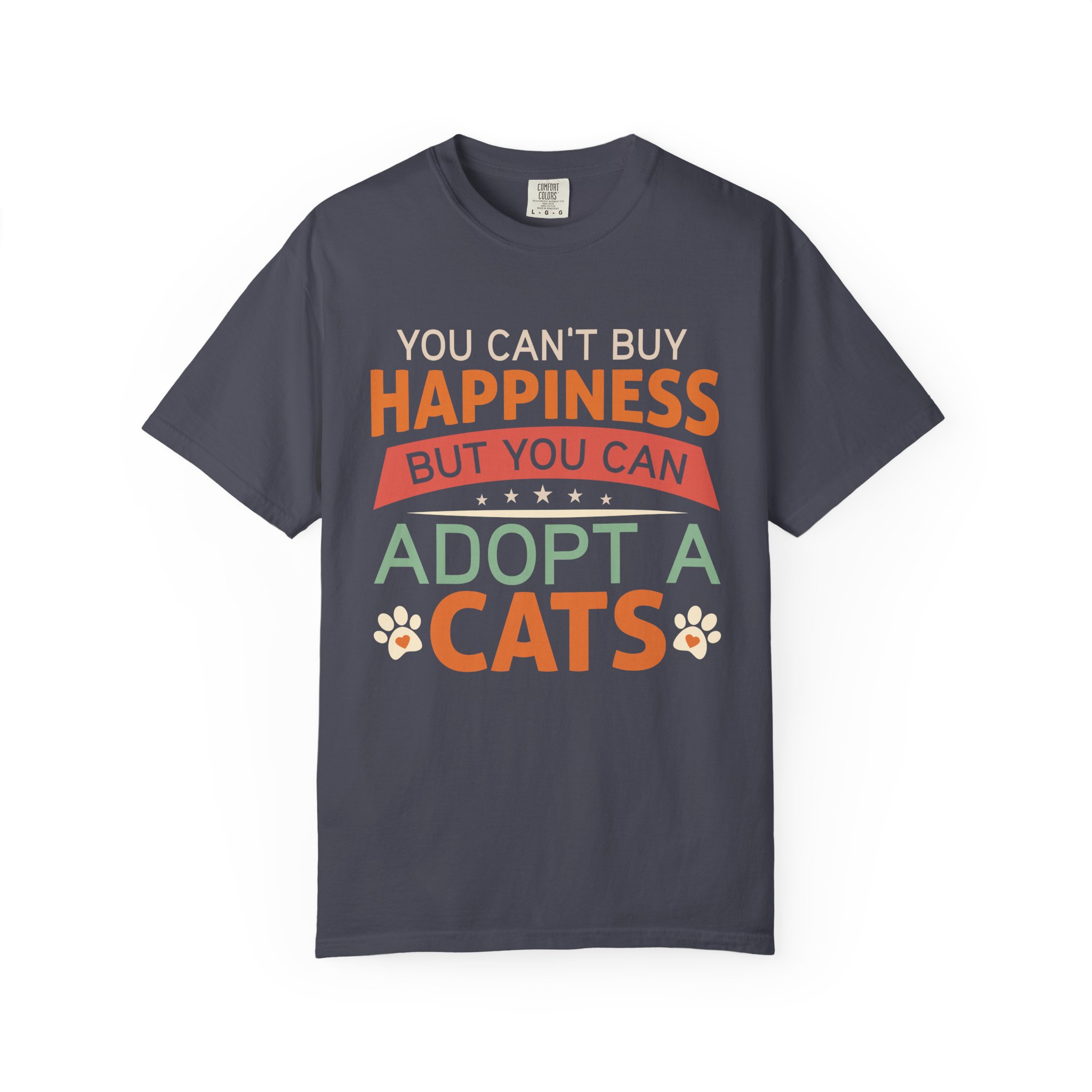 b2 - 5.16 - You Can’t Buy Happiness But You Can Adopt a Cat T-Shirt – Rescue Cat Lover Graphic Tee for Adoption Awareness & Heartwarming Pet Vibes. - Image 25