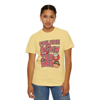 Funny Sarcastic T-Shirt for Growth - From Failure Again to Hero - Unisex tee - Image 20