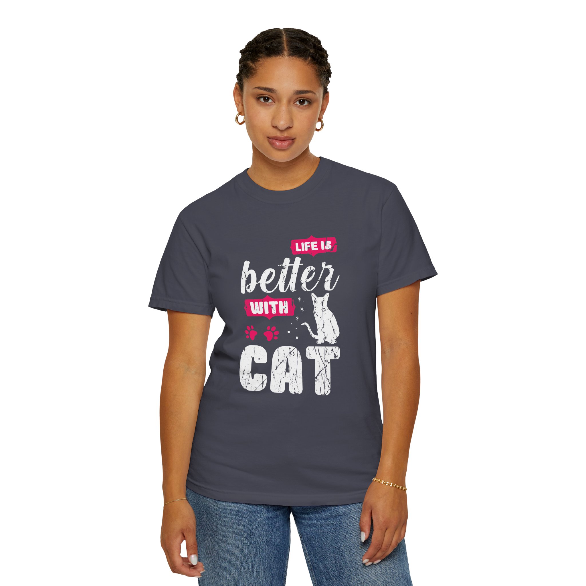 b2 - 5.17 - Life Is Better with Cat T-Shirt – Funny Cat Lover Graphic Tee for Cozy Vibes & Everyday Happiness. - Image 36