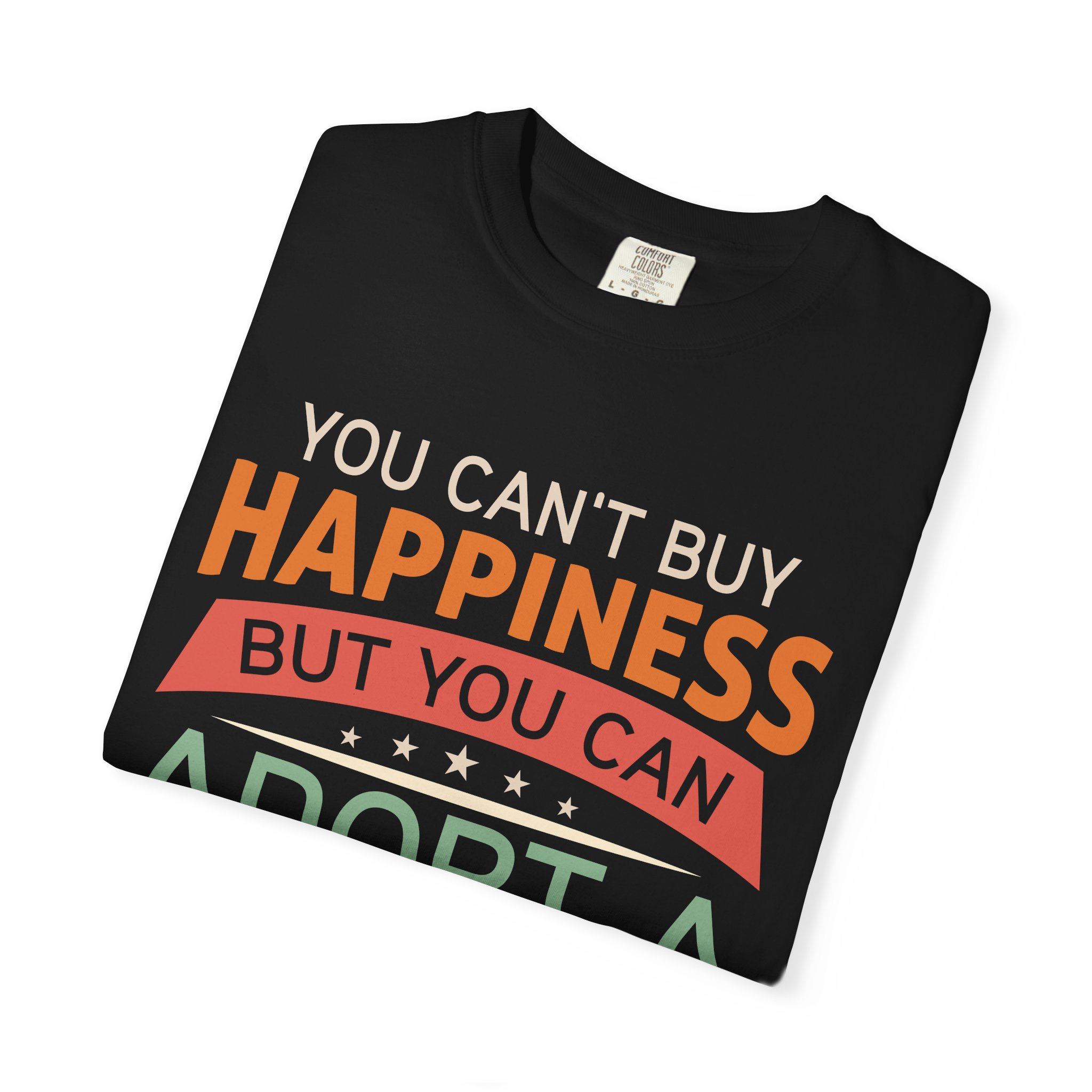 b2 - 5.16 - You Can’t Buy Happiness But You Can Adopt a Cat T-Shirt – Rescue Cat Lover Graphic Tee for Adoption Awareness & Heartwarming Pet Vibes. - Image 7