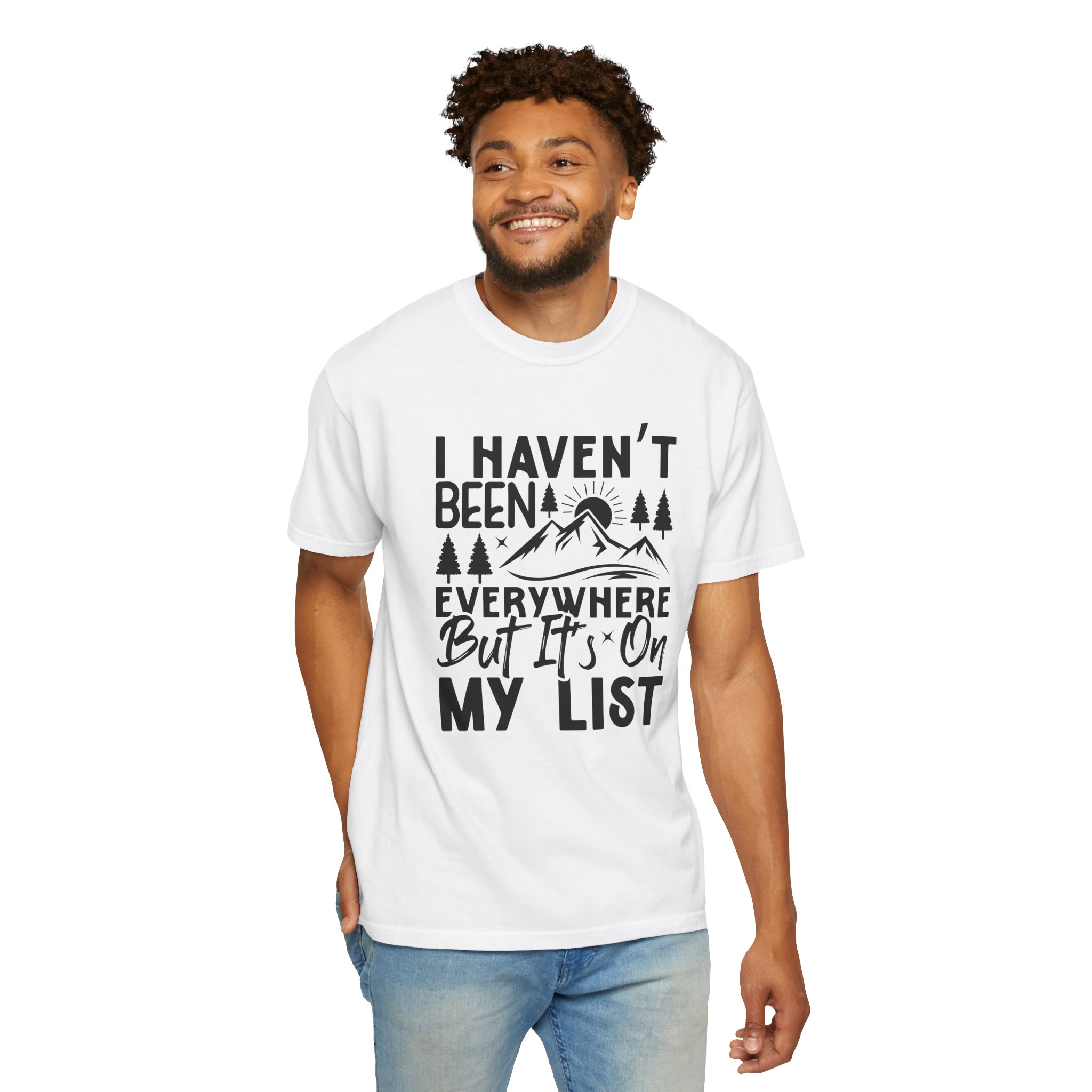 Adventure List T-Shirt, Unisex Garment-Dyed Tee, Travel Shirt, Gift for Explorers, Hiking Apparel, Outdoor Enthusiast Top. - Image 6