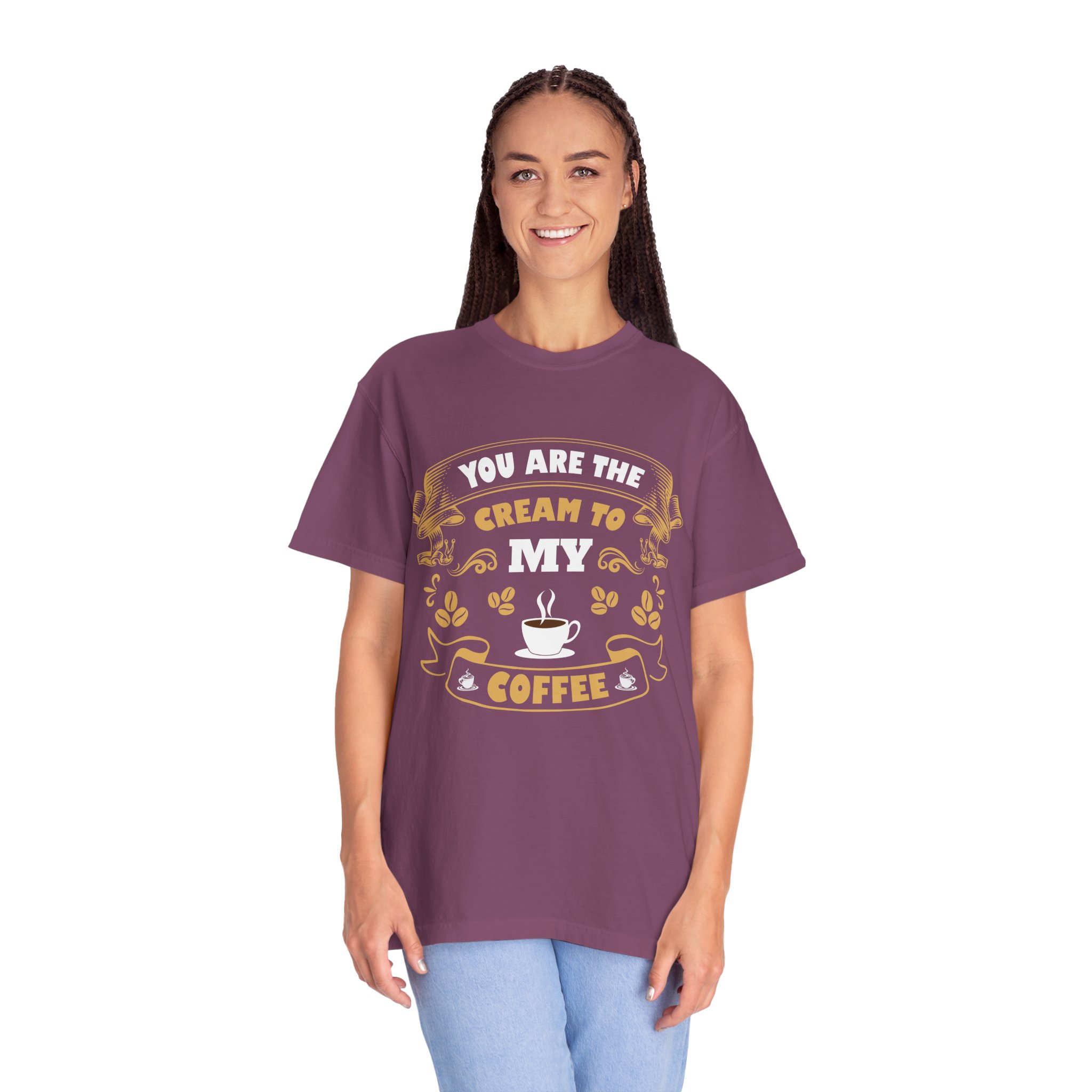 You Are the Cream to My Coffee T-Shirt – Vintage Coffee Lover Graphic Tee for Cute Romantic Vibes. - Image 43