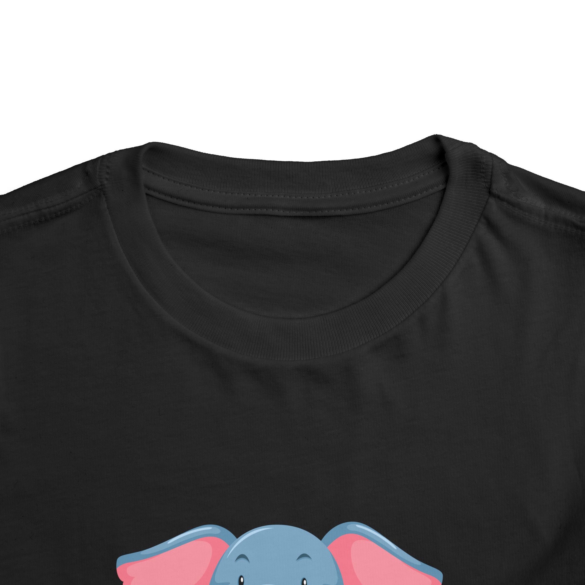 Cute Baby Elephant Toddler T-Shirt – Adorable Pink & Blue Elephant Graphic Tee for Kids, Boys & Girls. - Image 12