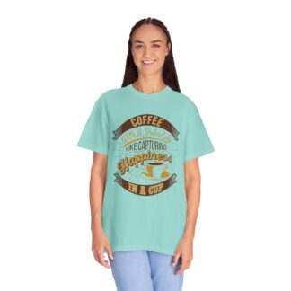 Vintage coffee lover tshirt for Coffee Moments - Capturing Happiness In a Cup Unisex Tee - Image 27