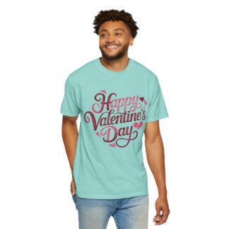 Happy Valentine’s Day Heart Script T-Shirt – Romantic Love Graphic Tee for Couples, Gift Giving & Festive Celebration. - Image 6