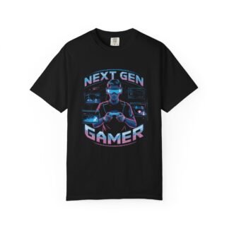 Next Gen Gamer T-Shirt – Retro Neon Video Game Graphic Tee for Gamers, Gaming Lovers & Video Game Fans.