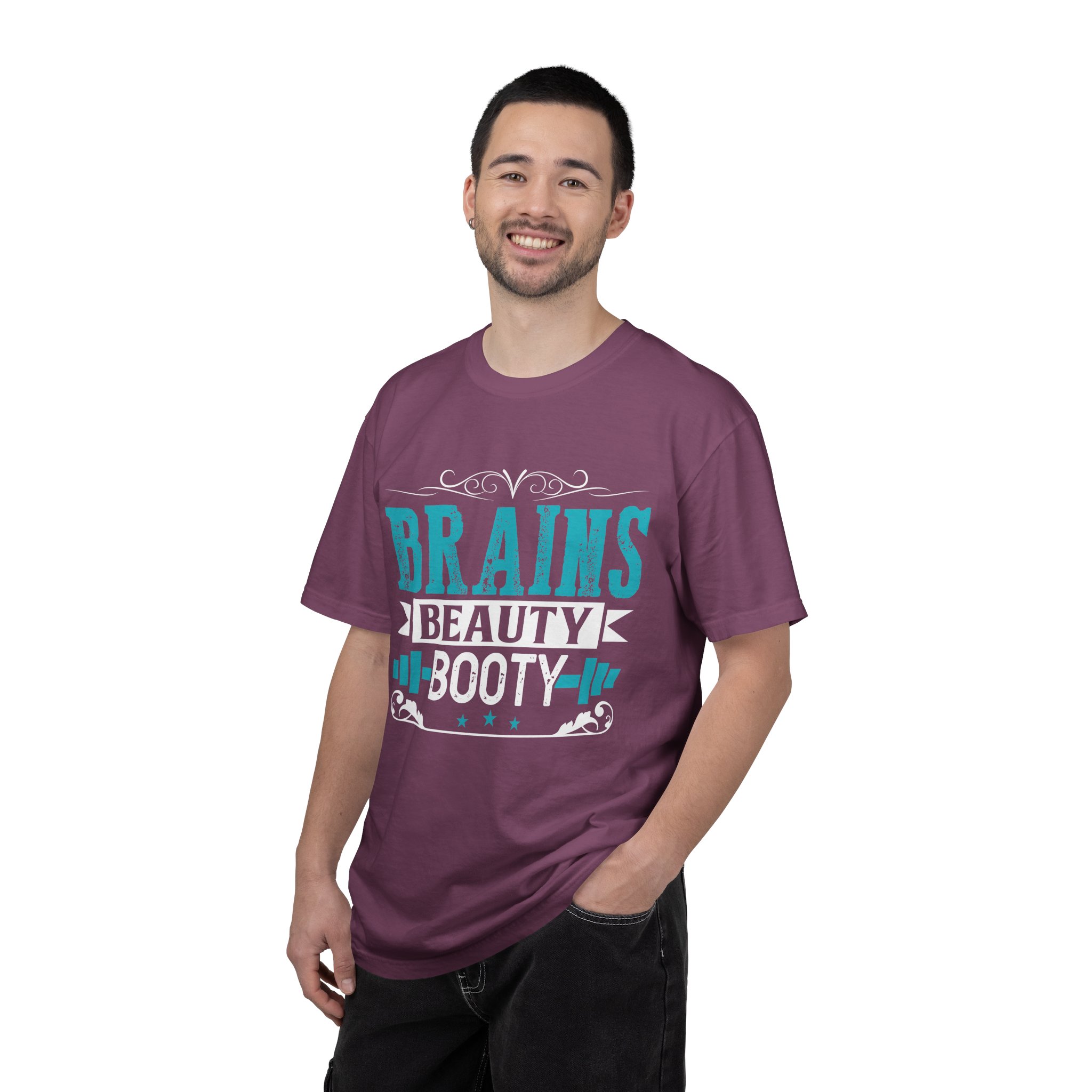 b2 - 6.12 - Brains Beauty Booty T-Shirt – Motivational Fitness Graphic Tee for Confidence, Strength & Empowered Style. - Image 50