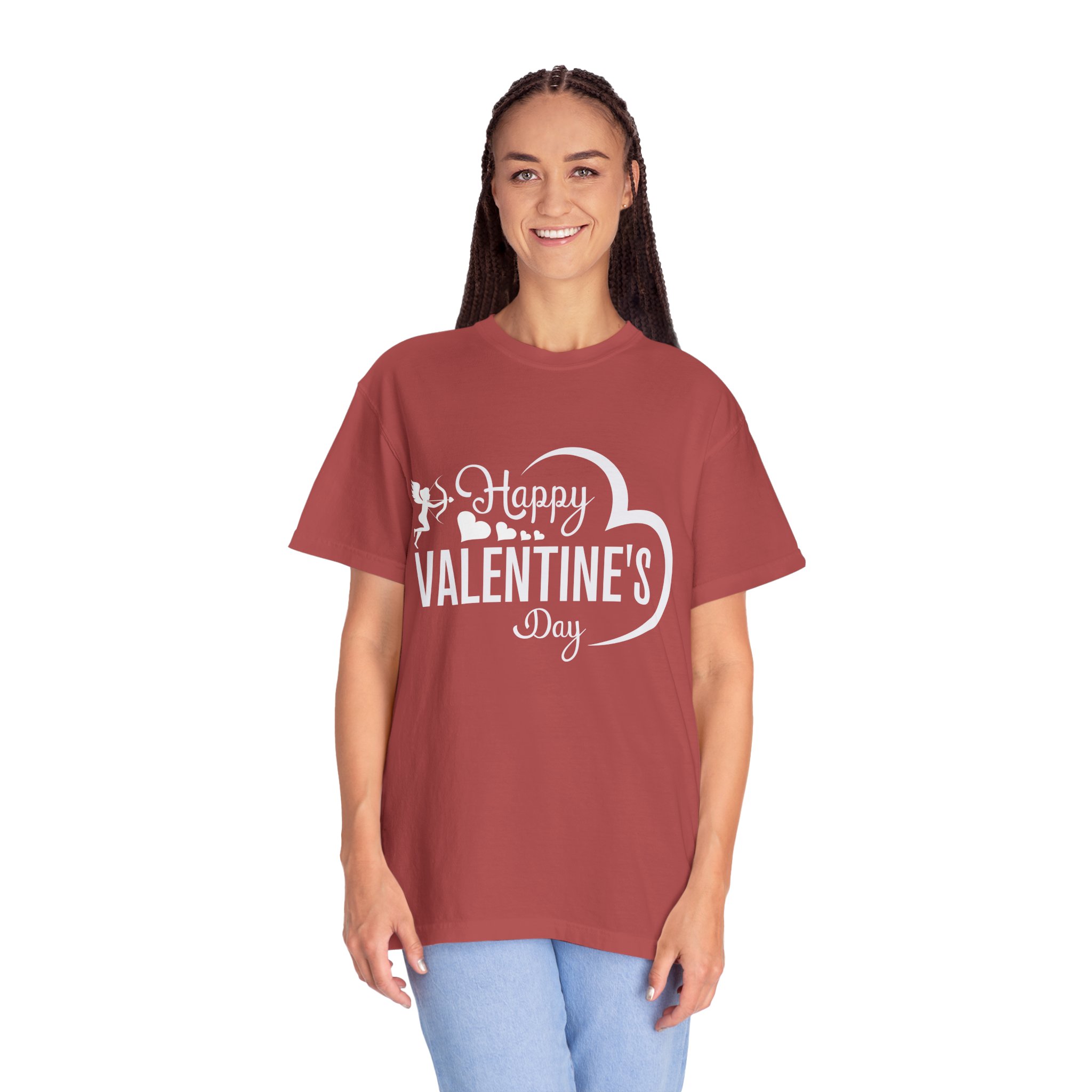 Unisex Garment-Dyed T-shirt for Valentine's Day, Cute Couple Shirt, Love-themed Tee, Perfect Gift, Holiday Apparel. - Image 43