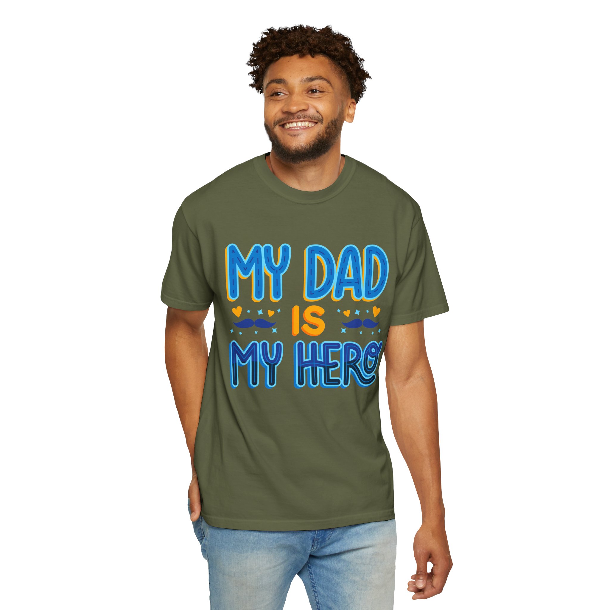 My Dad is My Hero Garment-Dyed T-shirt, Father's Day Gift, Unisex Tee, Dad Appreciation, Casual Wear, Birthday Present. - Image 30