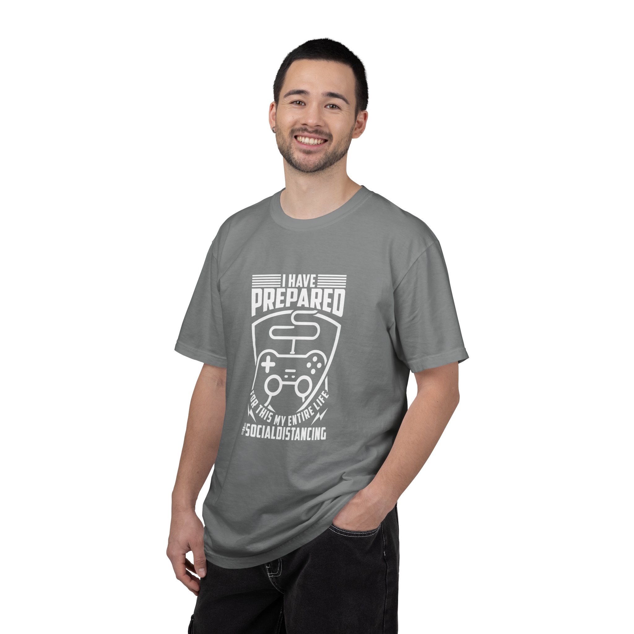 Gaming Social Distancing T-Shirt, Funny Gamer Tee, Gift for Gamers, Quarantine Humor Shirt, Video Game Apparel. - Image 10