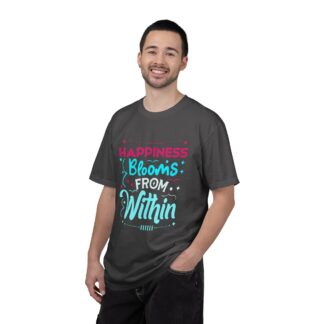 Inspirational quotes Tshirts for Self Love - Happiness Blooms From Within Unisex Tee - Image 34
